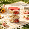 thumbnail image 4 of Plastic Food Storage Containers for Kitchen | Transparent Airtight Square Containers for Snacks Dried Goods | Keep Cereal Coffee Beans and Pulses Fresh | Stackable Fridge and Pantry Organizer Bins, 4 of 6