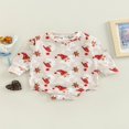 thumbnail image 2 of Baby Girl Romper  Long Sleeve  Neck Cartoon Ghost / Santa / Flower Loose Button Romper, 2 of 8