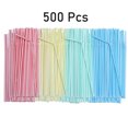 thumbnail image 1 of RKSTN Glass Straw 500 Plastic Drinking Straws 8 Inches Long Multi-Colored Striped Bedable, 1 of 1