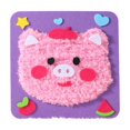 thumbnail image 1 of Embroidery Doll Set, Cartoon Animal Punch Needle Fabric Patterns Needle Sewing Carto Poking Kit First for Beginner, Kit,, 1 of 8