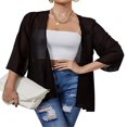 thumbnail image 1 of EIMELI Veste en Chiffon Transparent pour Femmes Couverture Décontractée Hauts Légers Cardigans de Plage Blouse Châle, 1 of 6