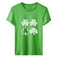 thumbnail image 1 of QIPOPIQ T-Shirts à Manches Courtes pour Femmes à Col Rond T-Shirts de la Saint-Patrick Tunique Shamrock T-Shirt T-Shirt Vert T-Shirts de la Saint-Patrick Hauts T-Shirt T-Shirts de Fête T-Shirts Graphiques Aubaines, 1 of 4