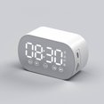 thumbnail image 1 of Cagogo Wireless Bluetooth Speaker Alarm Clock, FM Radio Mini Portable Card Mirror Sound Alarm, Digital LED Display Bluetooth Speaker for Bedroom and Office, USB Rechargeable Home Decor Gift, 1 of 7