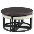 thumbnail image 1 of Steve Silver Yukon Table Basse à Base en Métal Noir avec Tabourets, 1 of 11