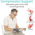 thumbnail image 4 of Gants pour Arthrite à Doigts Complets pour Rhumatoïde et Arthrose, Gants de Compression en Coton Confortables et Doux Femmes Hommes, Sangle de Soutien pour Poignet pour Soulagement de la Douleur et de la Raideur, Gris, 1 Paire, 4 of 10