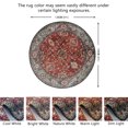 thumbnail image 2 of JV Home Tapis Rond Oushak Rouge Brun 4 Pi Lavable Antidérapant, 2 of 7