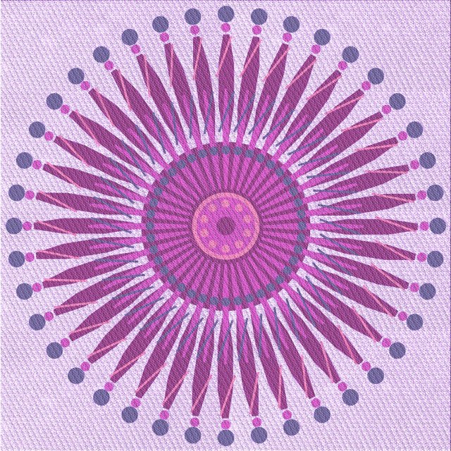 Ahgly Tapis d'Intérieur Lavable en Machine Carré Transitionnel Fleur Rose, 6 Pieds Carré