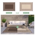 thumbnail image 2 of DEORAB 6'x9' Outdoor Rugs Waterproof Patio Reversible Plastic Carpet Camping Outside Mat,Coffee & Beige, 2 of 5