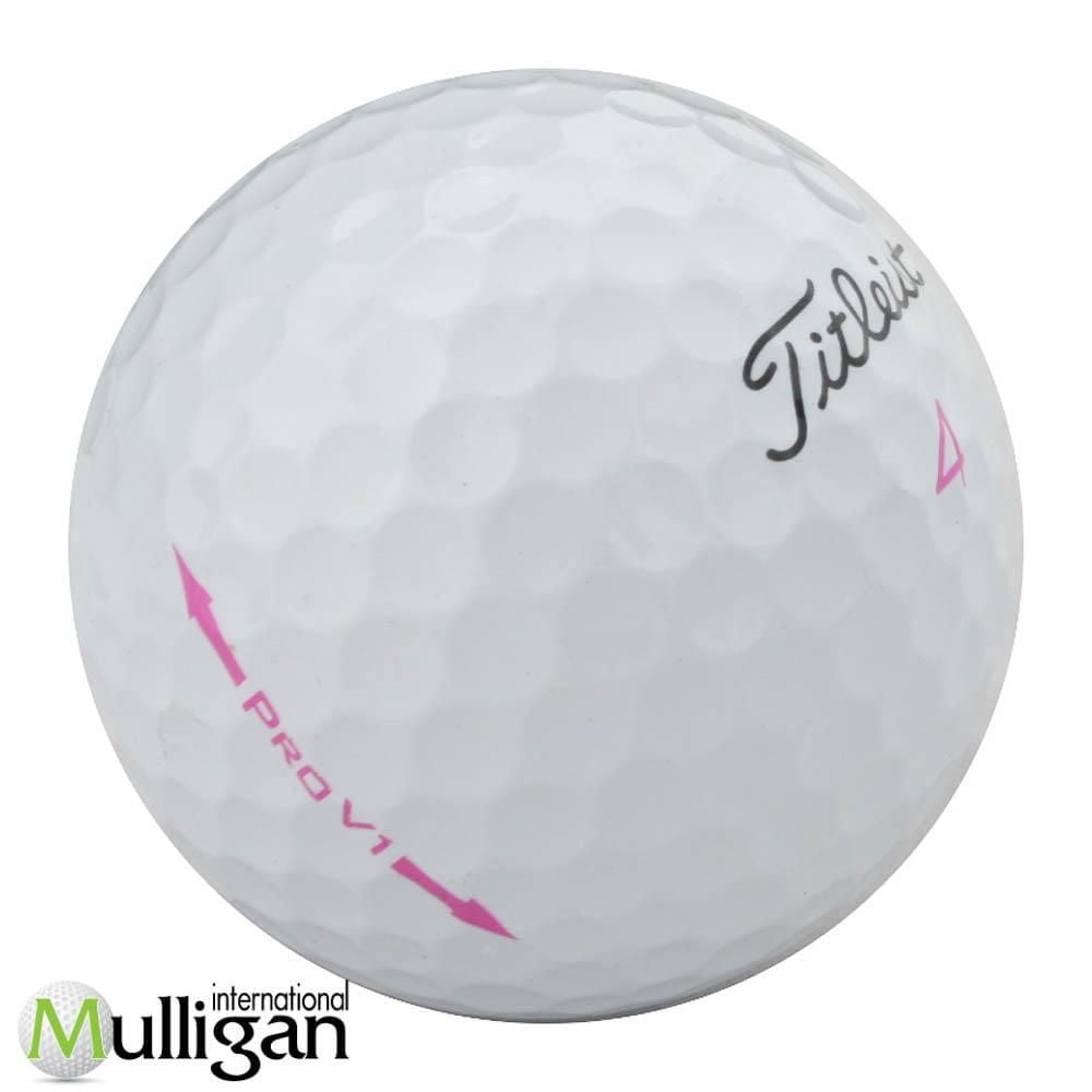 Mulligan - 60 balles de golf récupérées Titleist Pro V1 Lady 5A, Blanc