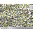 thumbnail image 2 of Soimoi Poly Georgette Fabric Leaves & Floral Block Printed Fabric 1 Yard 52 Inch Wide, 2 of 3