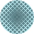 thumbnail image 1 of Ahgly Company Tapis d'Intérieur Lavable à la Machine, Carré, Transitionnel, Bleu Électrique, Tapis de Zone, 3 Pieds Carré, 1 of 7