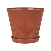 Flowerpots with Dish Ceramic, Plant Pots with Multiple Drain Holes and Trays Indoor Modern Garden Planter Pots for All Aloe Plants Succulents, Flower Pots