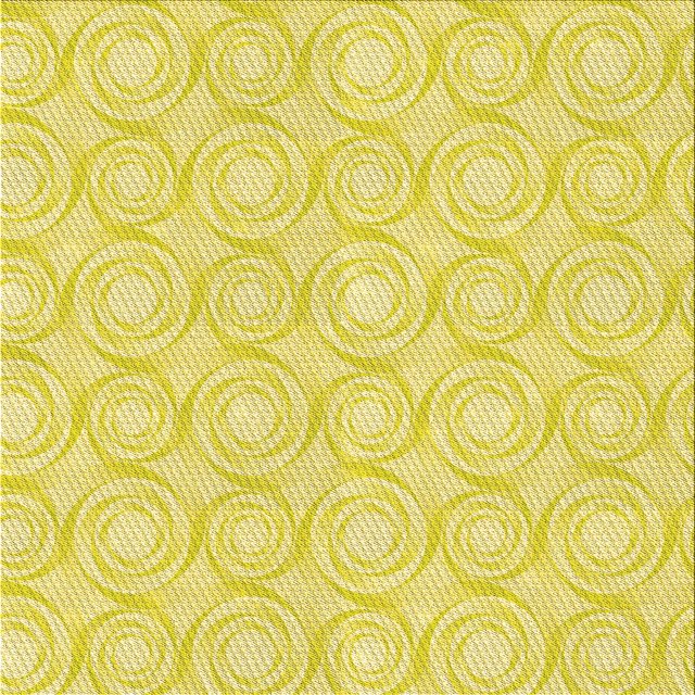 Ahgly Company Machine Washable Indoor Square Transitional Golden Brown Yellow Area Rugs, 4' Square