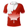thumbnail image 4 of Chemise de Classification de Produit pour Hommes avec Motif de Bouton Feuille d'Érable, Tricot Respirant, Manches Courtes, Haut de Performance pour Tenue Décontractée de Tous les Jours, 4 of 4