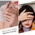 thumbnail image 2 of ORUYROP Women Triple Interlocked Rolling Ring, Delicate Looking, Stainless Steel/Gold Plated/Black (Send Gift Box), 2 of 7