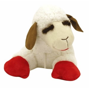 Multipet Jumbo Lamb Chop Plush Dog Toy with Squeaker, 18 inches
