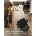 thumbnail image 3 of VASAGLE Computer Desk, L-Shaped Corner Desk, 138 x 138 x 76 cm, Gaming Desk, Workstation with 2 Storage Shelves for Home Office, Space-Saving, Easy to Assemble, Rustic Brown and Ink Black, 3 of 8