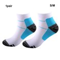 thumbnail image 4 of kurtrusly 1/2/3/5 2pcs/set Compression Socks For Women Performance And Reduce Fatigue Relieve blue S/M 1 Pc, 4 of 6