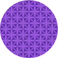 thumbnail image 1 of Ahgly Company Machine Washable Indoor Square Transitional Neon Purple Area Rugs, 3' Square, 1 of 7