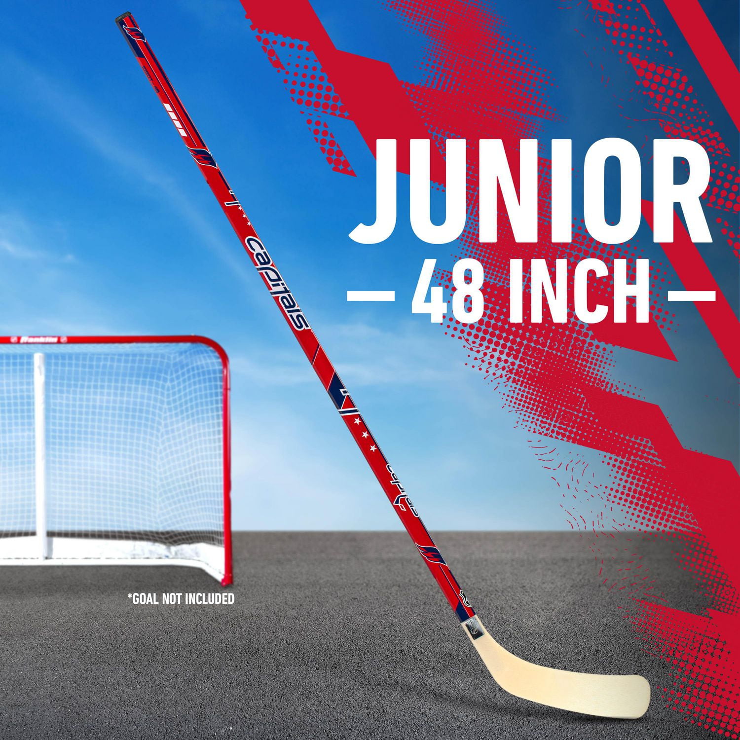 Franklin Sports NHL Capitals Street Hockey Stick - 48" Jr Left Handed