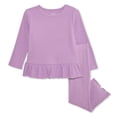thumbnail image 1 of George Toddler Girls' Two Piece Hacci Knit Set, 1 of 2