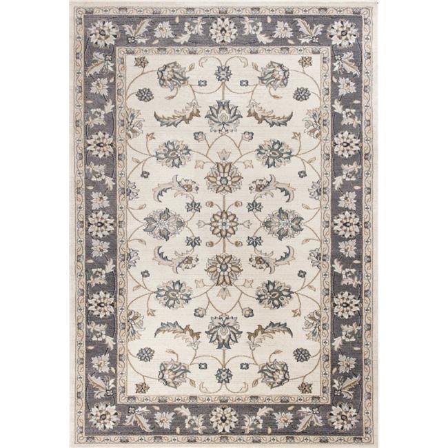 Tapis en Polypropylène Ivoire et Gris 7 Pi 10 Po x 9 Pi 10 Po