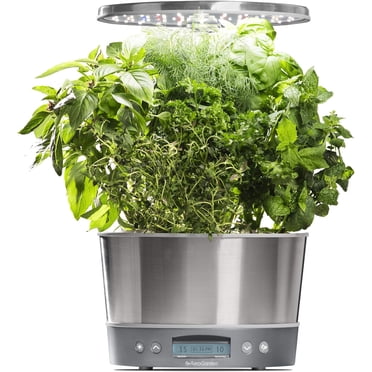 AeroGarden Harvest Elite – Acier Inoxydable / Trousse d'Herbes Gastronomiques Incluse 🌿