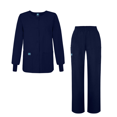 thumbnail image 1 of Adar Universal Women's Scrub Set - Warm-Up Scrub Jacket and Elastic Pull-On Pants, 1 of 5