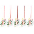 thumbnail image 1 of Holiday Decorations Christmas Tree Pendant, 5pcs With Ribbon Ring Christmas Ornament, Key DIY Home For Christmas Tree White+Black, 1 of 8