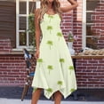 thumbnail image 3 of Ovzne Robes d'Été pour Femmes Robe pour Femme Femme Mode Été Plage Imprimé Poches Camisole Col Rond Sans Manches Robes Camisole Robe pour Femmes Imprimée Liquidation, 3 of 6