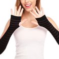 thumbnail image 4 of YOUSNH Gants Sans Doigts Longs Plus Chauds Punk Gothiques pour Femmes Café Taille Unique, 4 of 6