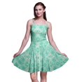 thumbnail image 1 of Bimba Robe d'Été Sans Manches Mini Fluide Teinture sur Nœuds pour Femme, Robe Soleil à Imprimé Floral - Petit, 1 of 5
