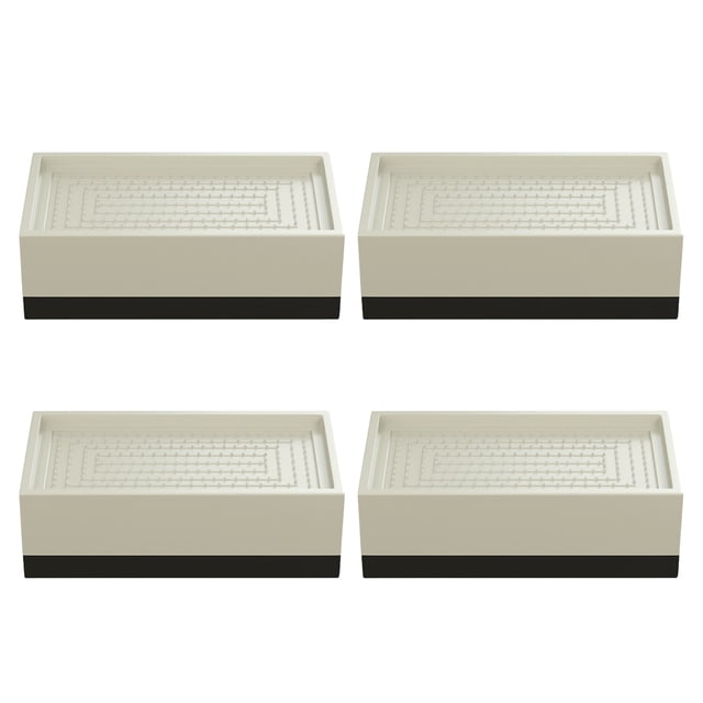 4 Pack Lave-Linge Pieds Coussinets Carrés Anti-Vibrations Choc Antidérapant et le Bruit Annulation Hauteur Réglable Coussinets pour Lave-Linge Sèche-Linge Réfrigérateur Meubles Appareils Ménagers