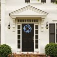thumbnail image 2 of 16 in Holiday Time Blue & Silver Round Ball Christmas Tinsel Wreath, 2 of 4
