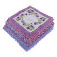 thumbnail image 3 of 15 Pcs Mouchoirs en Coton Assortis à Motif Floral Mouchoirs en Vrac, 3 of 8