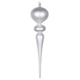 thumbnail image 1 of Vickerman MT195407 Ornement Finial Argenté Mat Pailleté 25 Po., 1 of 2