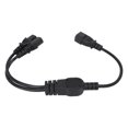 thumbnail image 3 of C14 To 2 C13 Power Cord, C14 To 2 C13 Y Splitter Stable Transmission 2.5A AC 250V PVC Sheath Highly Conductive 1 For 2  For Printers For PCs, 3 of 8
