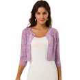 thumbnail image 1 of INSPIRE CHIC Cardigan Boléro Court en Dentelle Florale Intégrale de Loisirs pour Femmes, 1 of 6