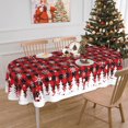 thumbnail image 1 of Oval Christmas Tablecloth 60x120 Inch, Winter Snowflake Christmas Plaid Tablecloth Oval, Holiday Christmas Table Cloths Oval, Xmas Oval Table Cover Decor, 1 of 6