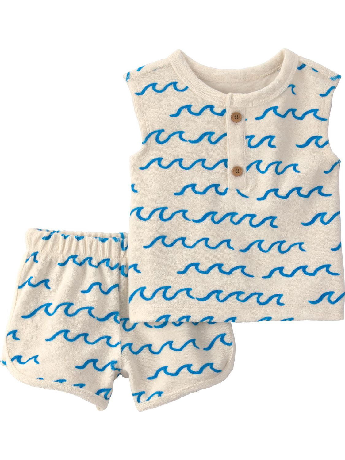 Ensemble short 2 pièces pour bébé garçon Carter's Child of Mine - Crème ondulée