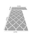 thumbnail image 3 of Vrorvz 2 Piece Kitchen Rug Set Cushioned Anti Fatigue Mats for Office and Home Non Slip Waterproof Floor Mats for Standing Desk and Kitchen Stain Resistant Long Lasting Material, 3 of 7