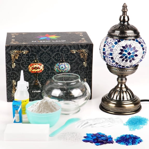MEHOOM Kit de Lampe Mosaïque Classique Bricolage, Kit d'Artisanat Turc pour Adulte, Décor Marocain, Cadeau Parfait pour Elle Ou Lui