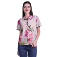 thumbnail image 1 of Moomaya Chemise à Manches Mi-Longues Imprimée pour Femmes, Col Boutonné, Haut Décontracté, 1 of 5