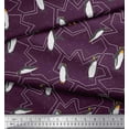 thumbnail image 2 of Soimoi Purple Rayon Crepe Fabric Penguin Ocean Fabric Prints By Yard 46 Inch Wide, 2 of 3