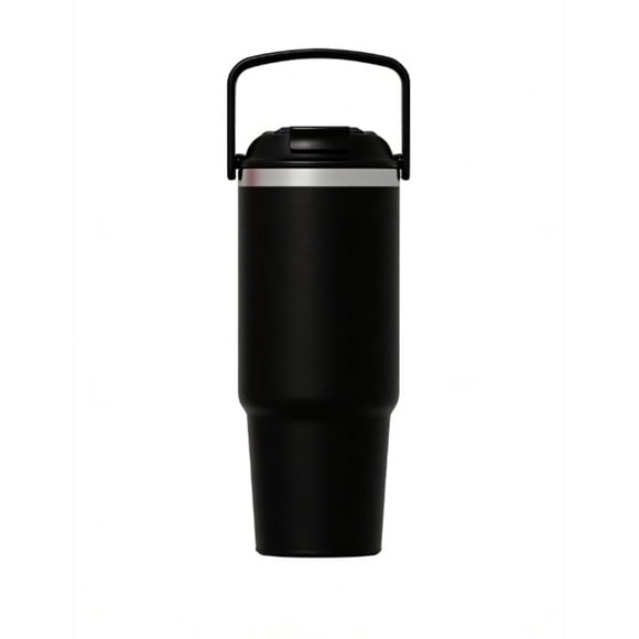 Mainstays 30 oz Stainless Steel Tumbler, Black (SS304 Inner, SS201 Outer, PP & Silicone)