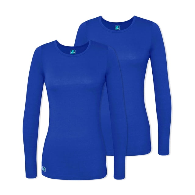 Adar sous-Couches pour Femmes, Lot de 2 - T-Shirt de sous-Couche à Manches Longues Confortable