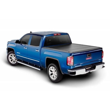 UnderCover Couverture Tonneau UX32008 Ultra Flexible; Tri-Pli Rigide; Non-Verrable; Noir Mat; Aluminium; Tapissée sous-Bras; avec Système d'Éclairage LED à Rail Unique