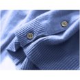 thumbnail image 4 of Womens Lightweight Knit Cardigan Long Sleeve Button Down Cardigans Sweater Fall Soft Crew Neck Shrugs Tops Blue, XL, 4 of 5