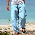 thumbnail image 1 of RKSTN Men Cotton Pants Men's Fall Cuffed Pants Multi Pocket Tether Solid Trousers Relaxation Length Pants Full Length Pants, 1 of 3