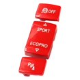thumbnail image 2 of Bouton de Commutation Latérale de Console de Voiture 2S F22 F23 2014 à 2018 Rouge, 2 of 8